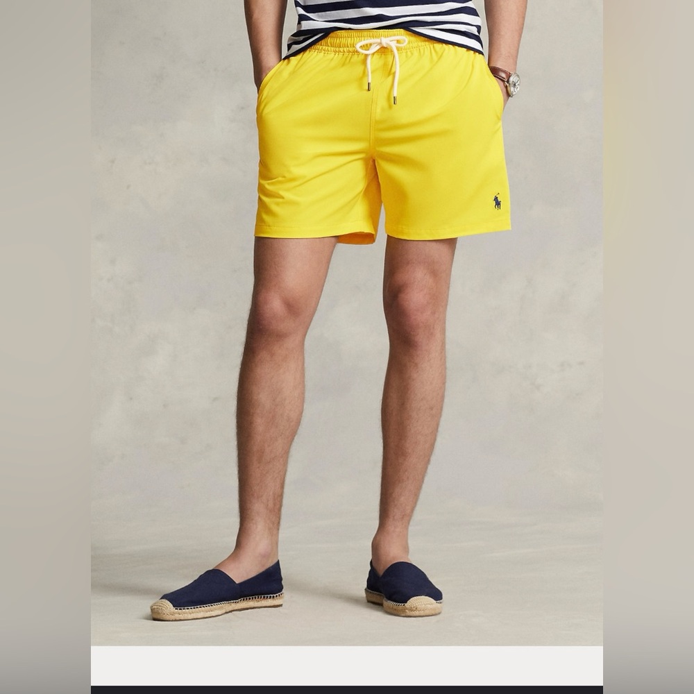 Polo Ralph Lauren Mens Swim Trunks Yellow Shorts Size XL
